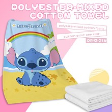 Stitch anime polyester-mixed cotton towel
