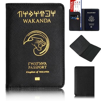 Black Panther Passport Cover Card Case Credit Card Holder Wallet