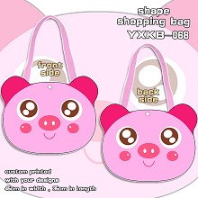 Pig shape shopping bag shoulder bag