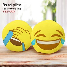 The face round pillow