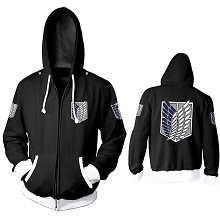  Attack on Titan anime 3D printing hoodie sweater cloth 