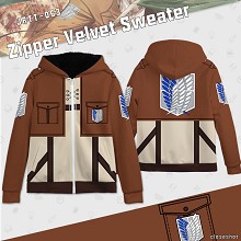 Attack on Titan anime thick hoodies cloth