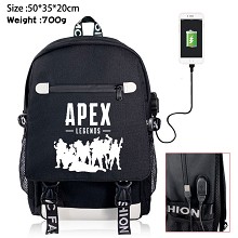 APEX Legends game USB charging laptop backpack sch...