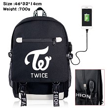 TWIC star USB charging laptop backpack school bag