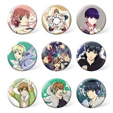 High School Star Musical anime brooches pins set(9...