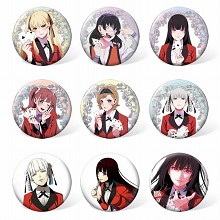Kakegurui Twin anime brooches pins set(9pcs a set)