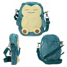 8inches Pokemon Snorlax anime plush satchel Shoulder bag