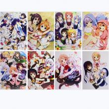 Is the order a rabbit Kafuu anime posters set(8pcs...