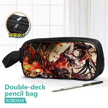 Date A Live anime double deck pencil bag pen bag