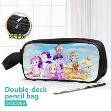 My Little Pony anime double deck pencil bag pen bag