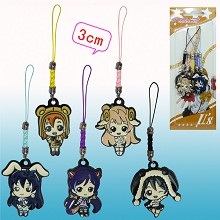 LoveLive anime phone straps(5pcs a set)