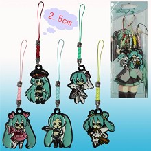 Hatsune Miku anime phone straps(5pcs a set)