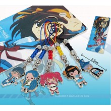  Suzumiya Haruhi anime phone straps(5pcs a set) 