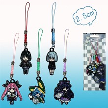 Date A Live anime phone straps(5pcs a set)