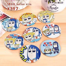 Pop and Pipi anime brooches pins set(8pcs a set)