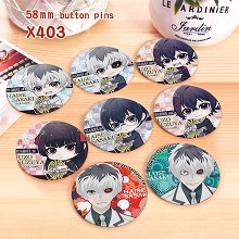 Tokyo ghoul anime brooches pins set(8pcs a set)
