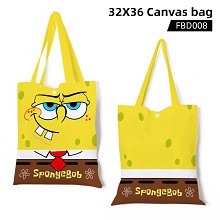 Spongebob anime canvas tote bag shopping bag