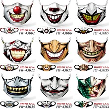 Joker anime trendy mask printed wash mask