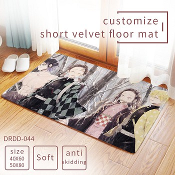 Demon Slayer anime customize short velvet floor mat