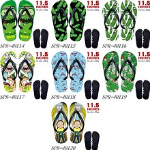 Rick and Morty anime flip flops shoes slippers a p...