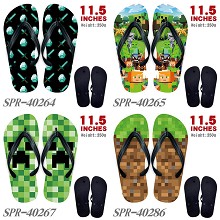 Minecraft game flip flops shoes slippers a pair