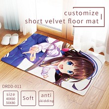 The Ryuo's Work is Never Done anime customize short velvet floor mat