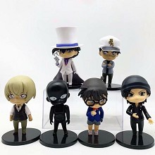 Detective conan anime figures set(6pcs a set)