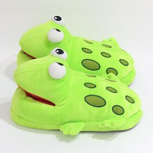 The frog plush shoes slippers a pair 280MM