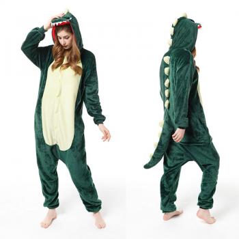 Cartton animal dinosaur flano bpyjama pajamas dress hoodie