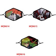 Code Geass anime trendy filter mask printed wash m...