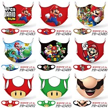 Super Mario anime trendy mask printed wash mask