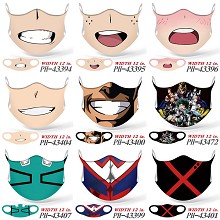 My Hero Academia anime trendy mask printed wash mask