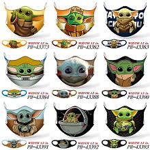 Star Wars Yoda anime trendy mask printed wash mask