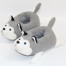 Husky plush shoes slippers a pair 30CM