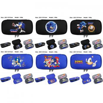 Sonic The Hedgehog game canvas pen case pencil bag