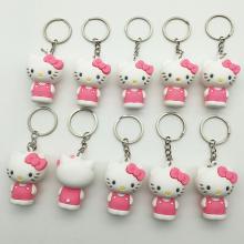 5CM Hello Kitty anime key chains set(10pcs a set)