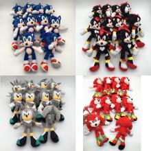 8inches Sonic The Hedgehog game plush dolls set(10pcs a set)