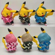 Pokemon Pikachu camouflage anime figures set(3pcs ...