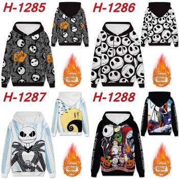The Nightmare Before Christmas thickened and cashmere hoodie sweater cloth