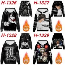 Death Note thickened and cashmere hoodie sweater c...
