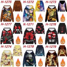 Naruto thickened and cashmere hoodie sweater cloth