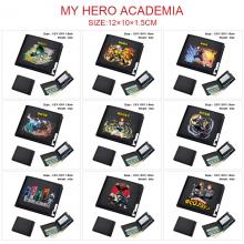 My Hero Academia anime black wallet