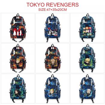 Tokyo Revengers anime USB camouflage backpack school bag