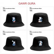 Gawr Gura anime bucket hat cap