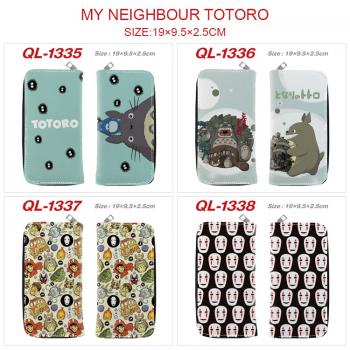 Totoro anime long zipper wallet purse