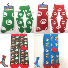 Super Mario long cotton socks a pair