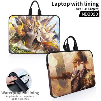 Genshin Impact game laptop with lining computer package bag