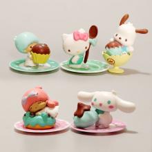 Melody Cinnamoroll Hello Kitty figures set(5pcs a ...