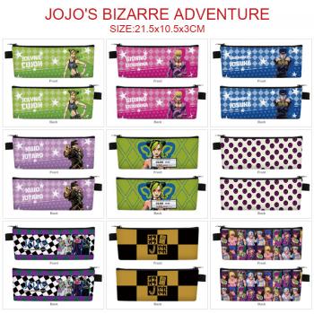 JoJo's Bizarre Adventure anime PU zipper pen case pencil bag