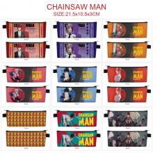 Chainsaw Man anime PU zipper pen case pencil bag